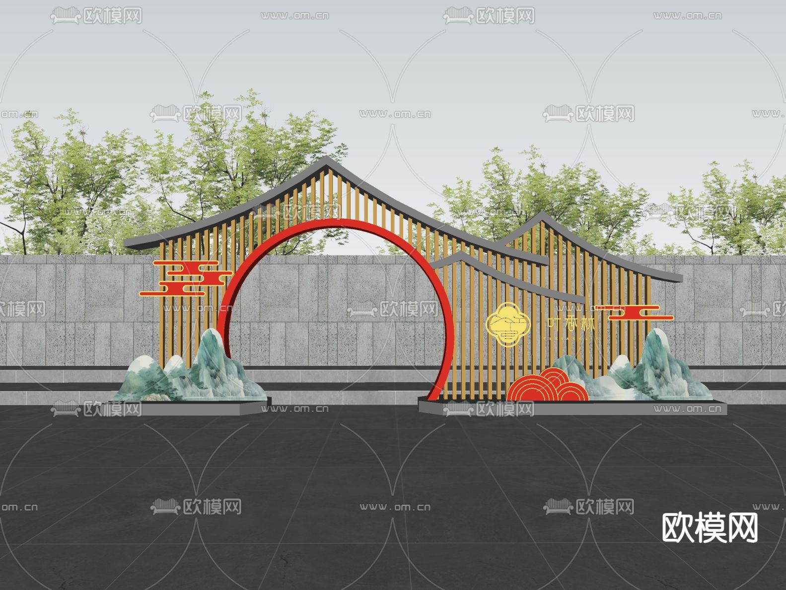 现代商业美陈 打卡点 合影区su模型