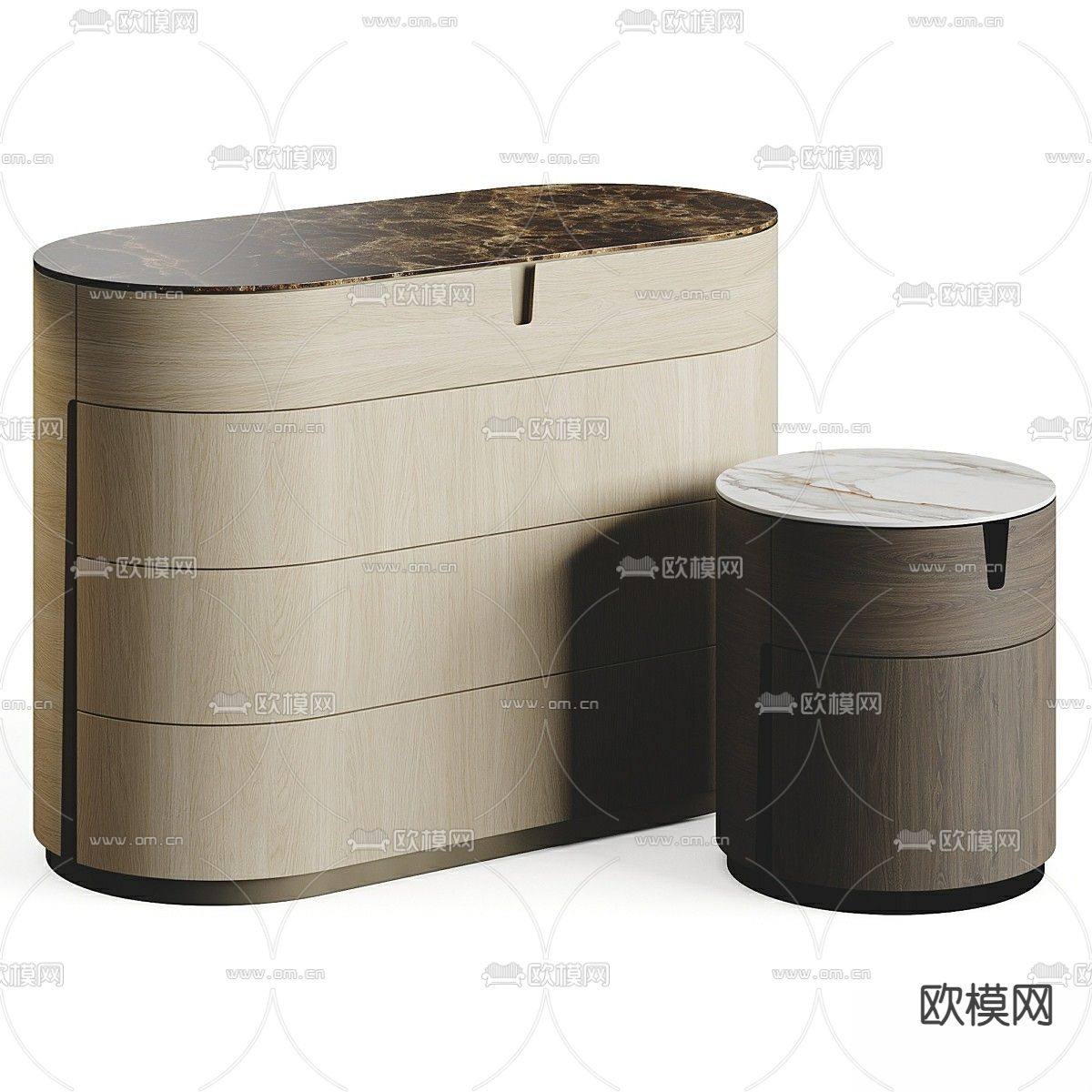 Porada Tylsa 现代电视柜 床头柜3d模型下载（渲染图3）