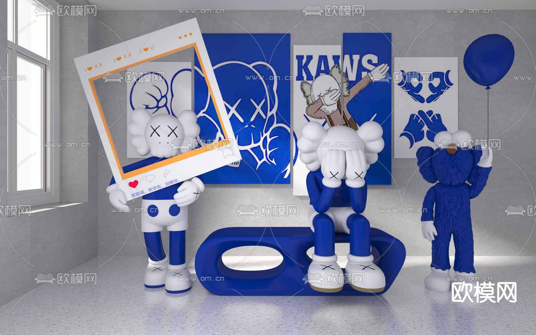 暴力熊潮玩 雕塑 公仔 卡通摆件3d模型下载