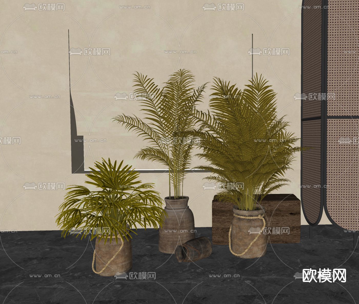 盆栽 绿植su模型下载（渲染图1）