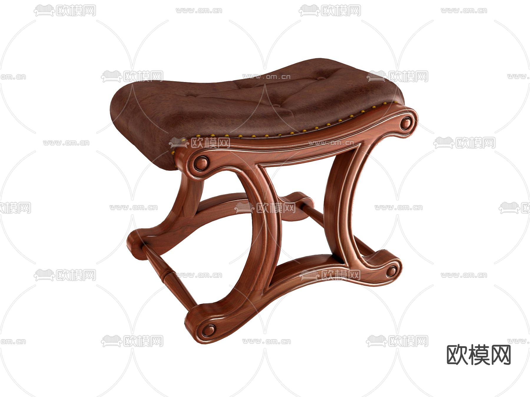 欧式脚踏 脚凳3d模型下载
