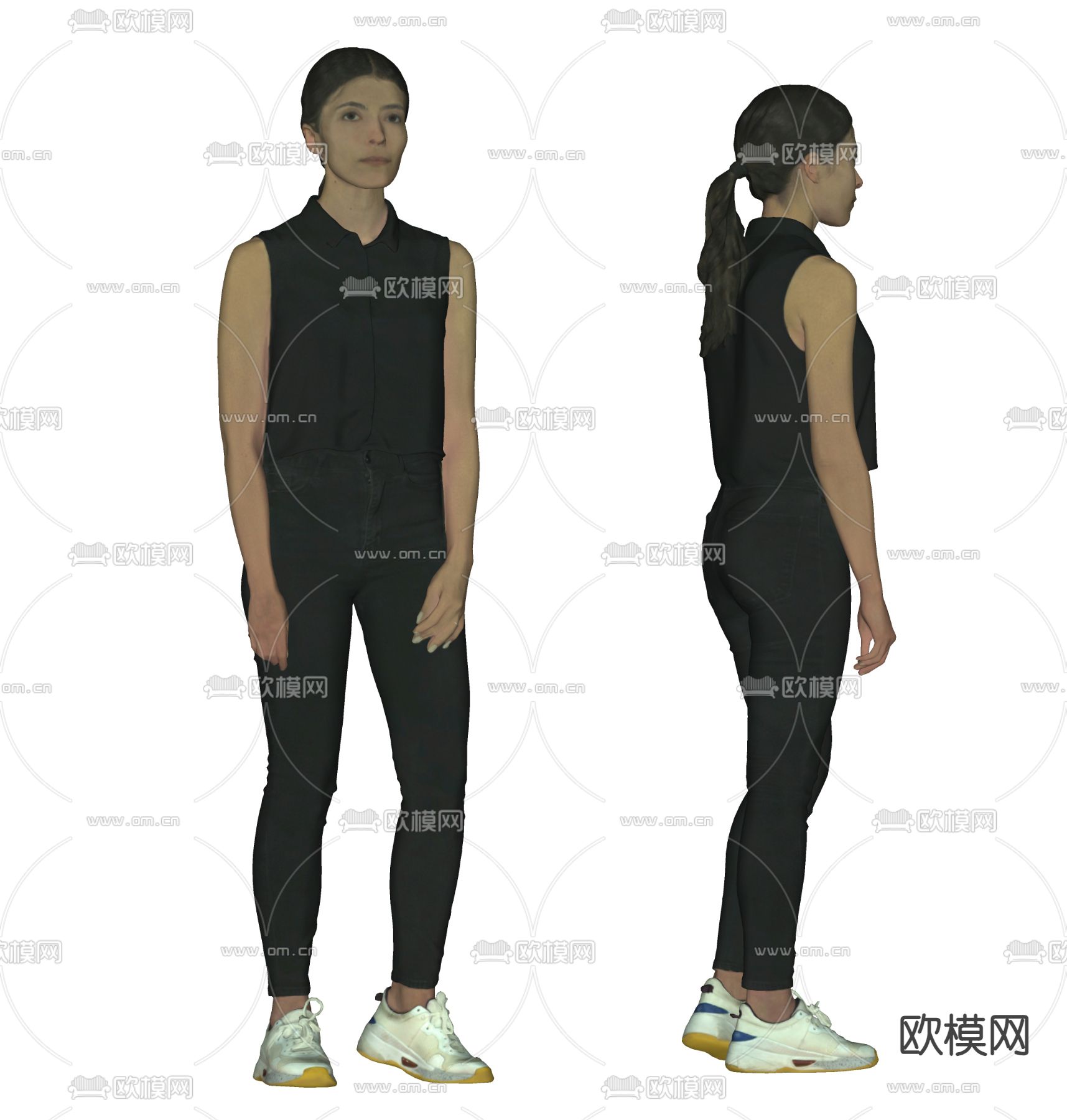 现代职业女性su模型下载（渲染图1）