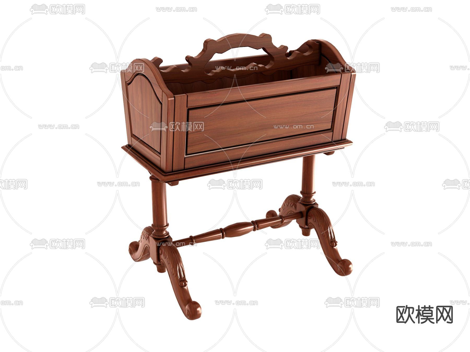 欧式书报架 杂志架3d模型下载