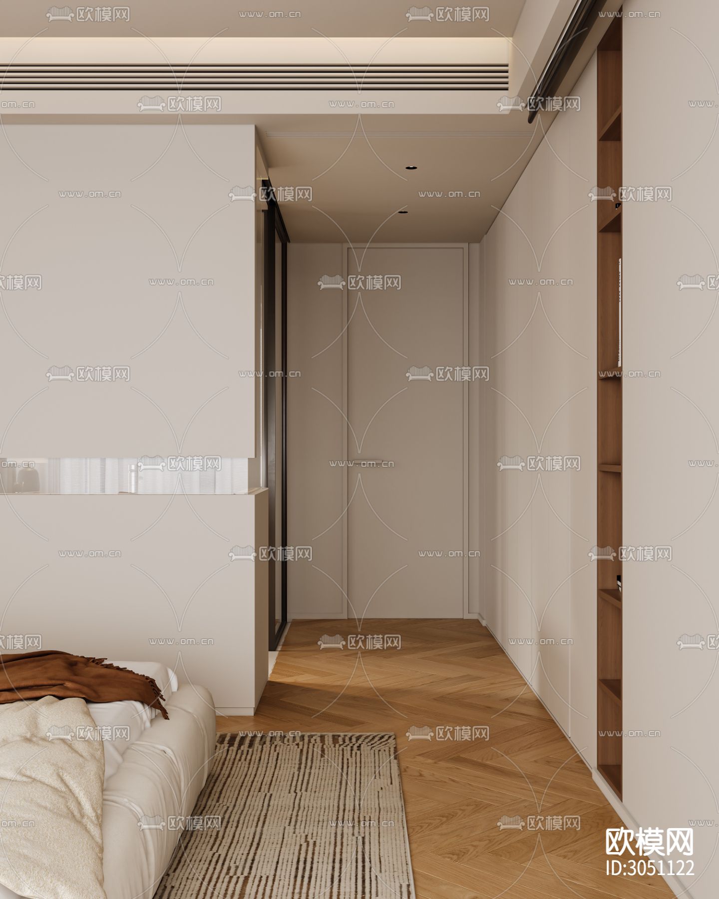 奶油风客厅 平层客餐厅效果图下载（渲染图19）