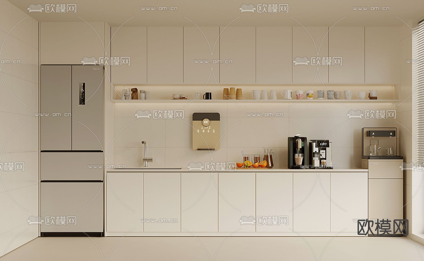 办公室茶水间3d模型下载