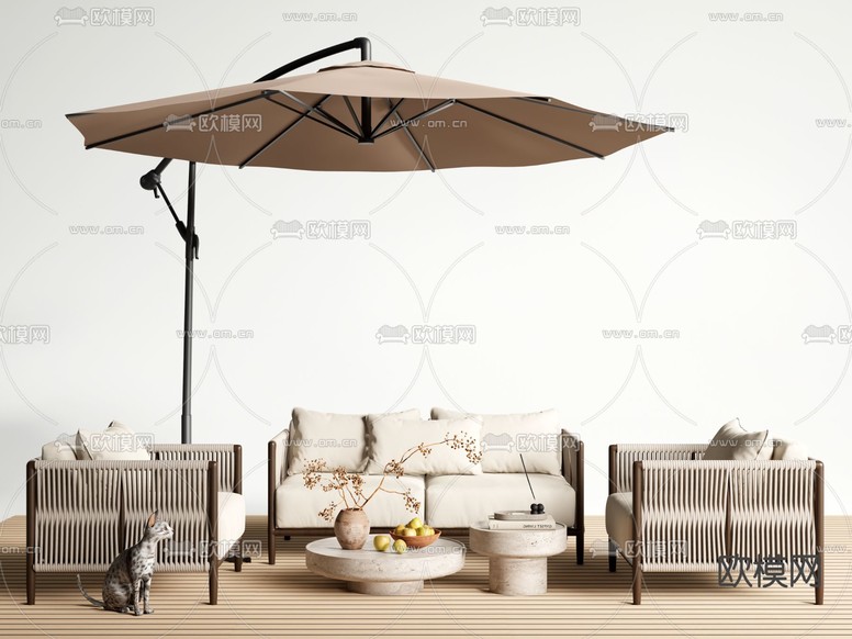 Solaria 戶外沙發(fā) 庭院沙發(fā)3d模型下載