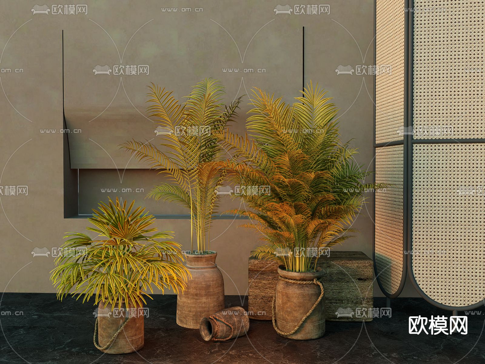 盆栽 绿植su模型下载（渲染图2）