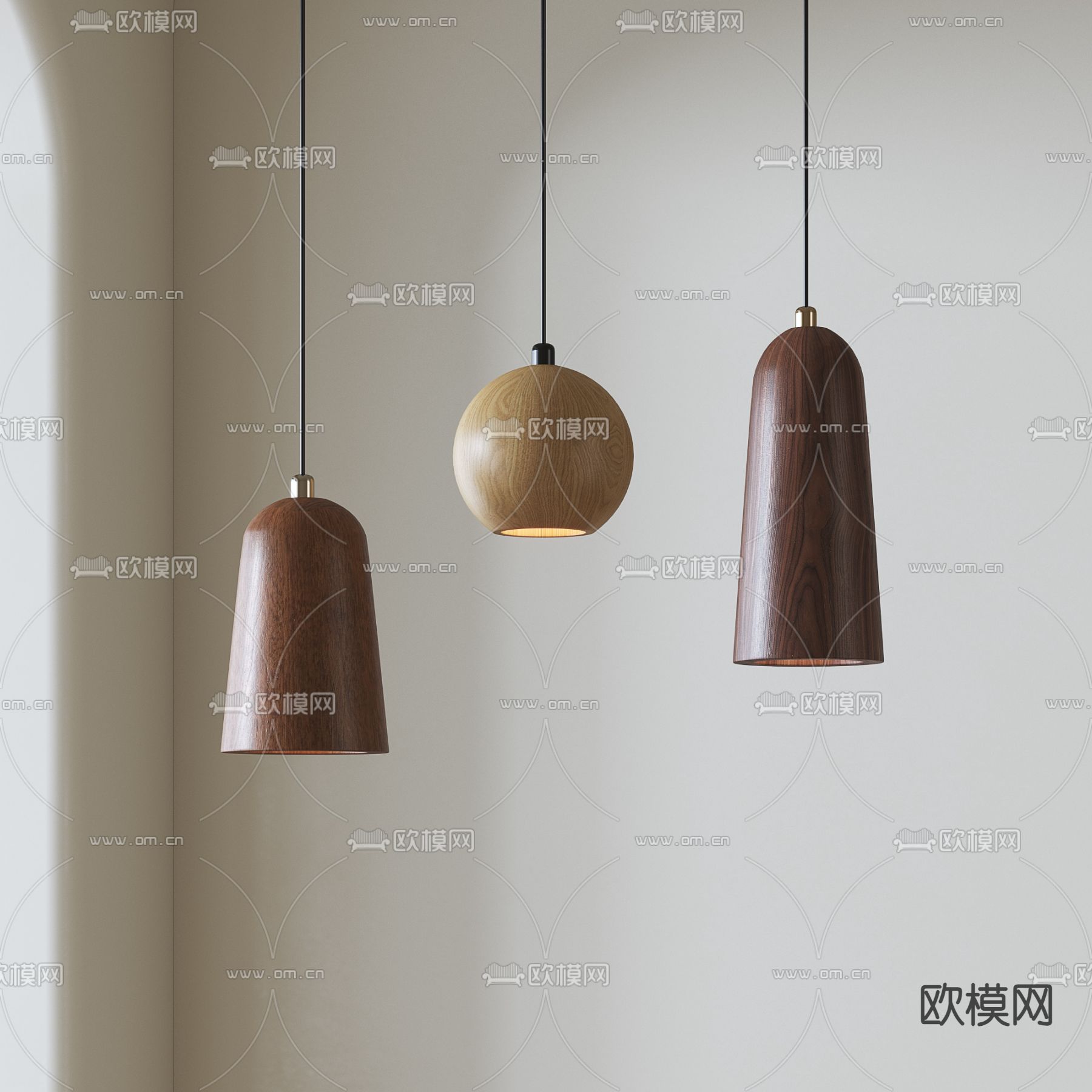 北欧吊灯su模型下载