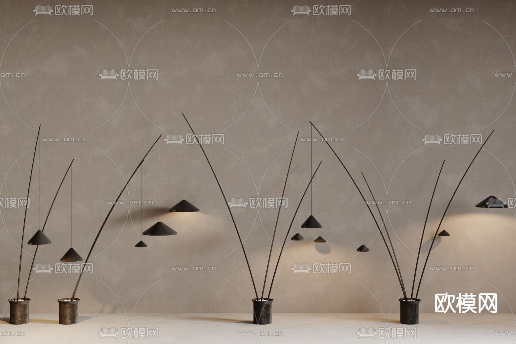 现代落地灯 艺术灯3d模型下载