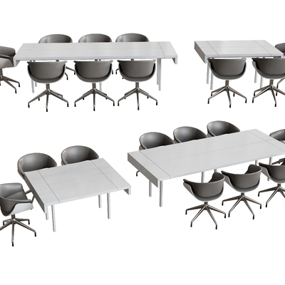  办公桌椅su模型 