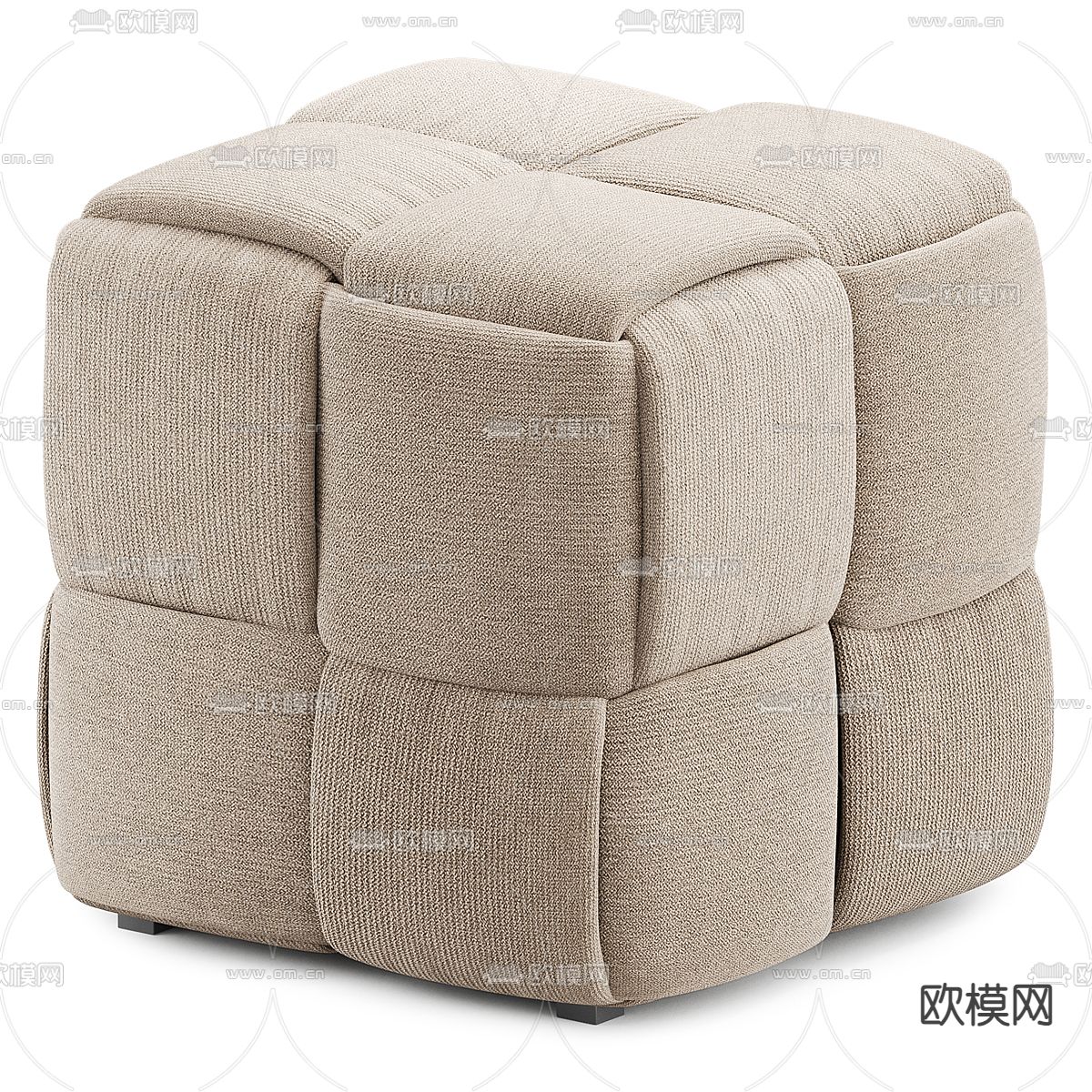 Pouf 沙发凳 矮凳 方凳3d模型下载（渲染图4）
