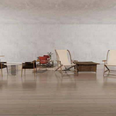 现代休闲桌椅su模型