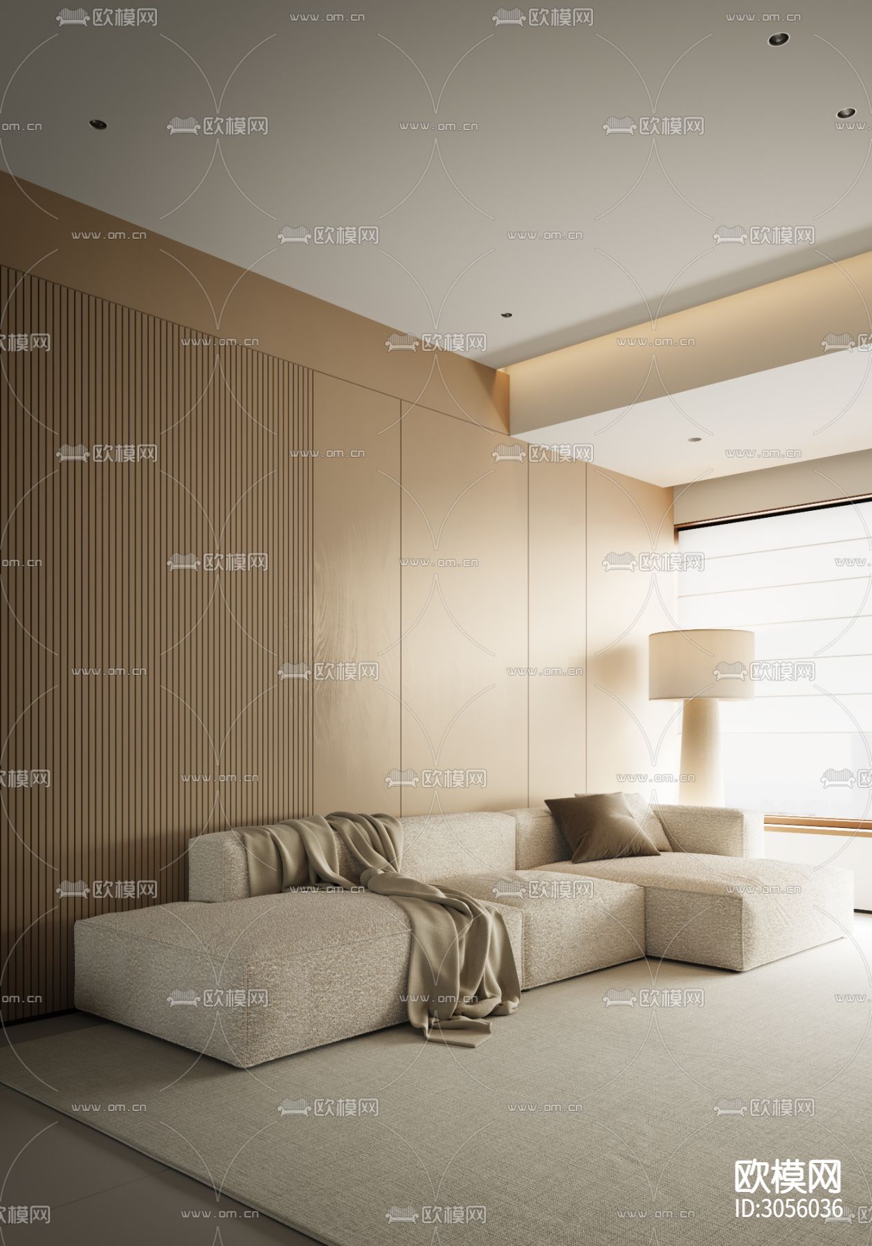 现代客餐厅 厨房效果图下载（渲染图12）