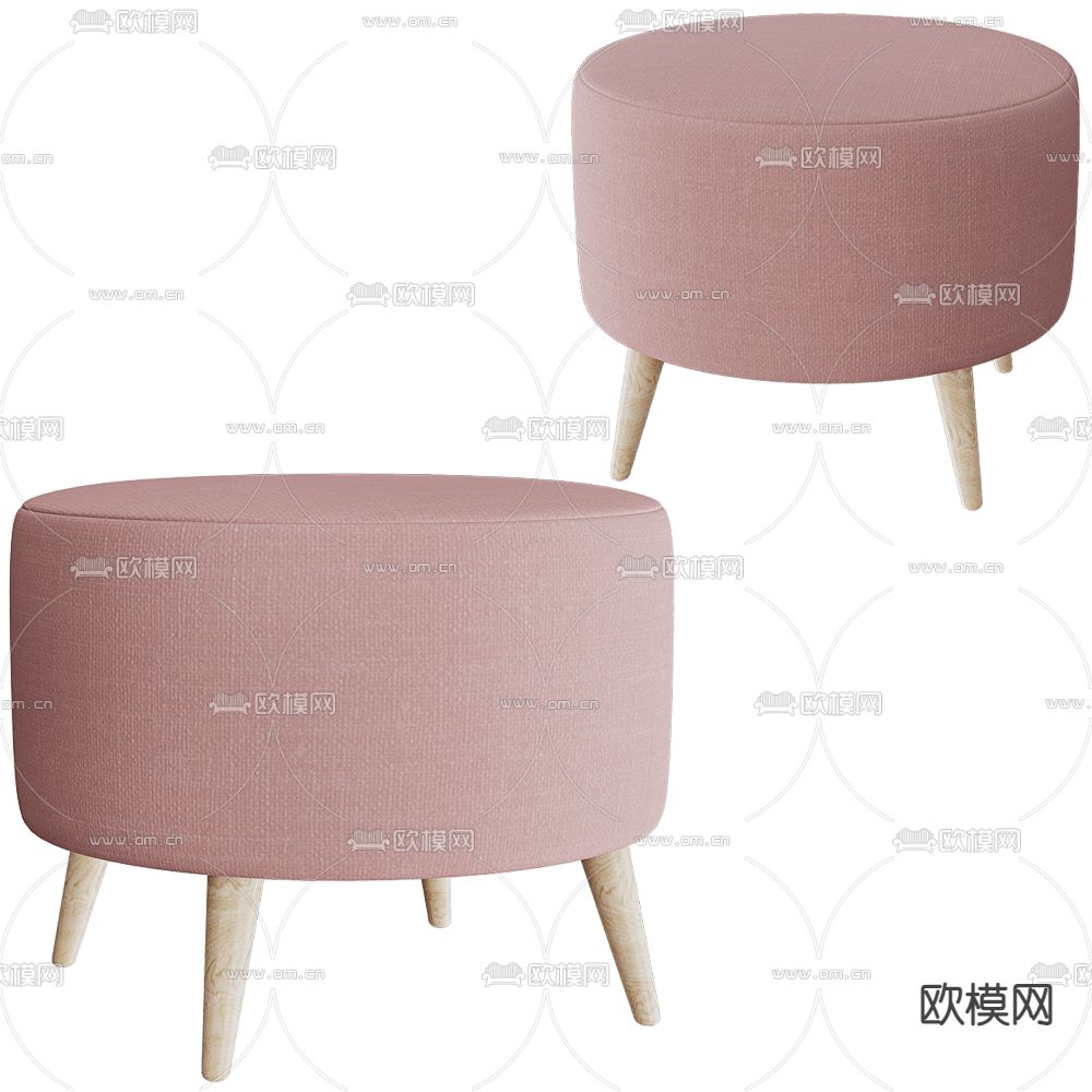 MISSANA 沙发凳 矮凳3d模型下载