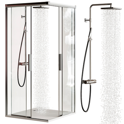  现代淋浴房su模型 