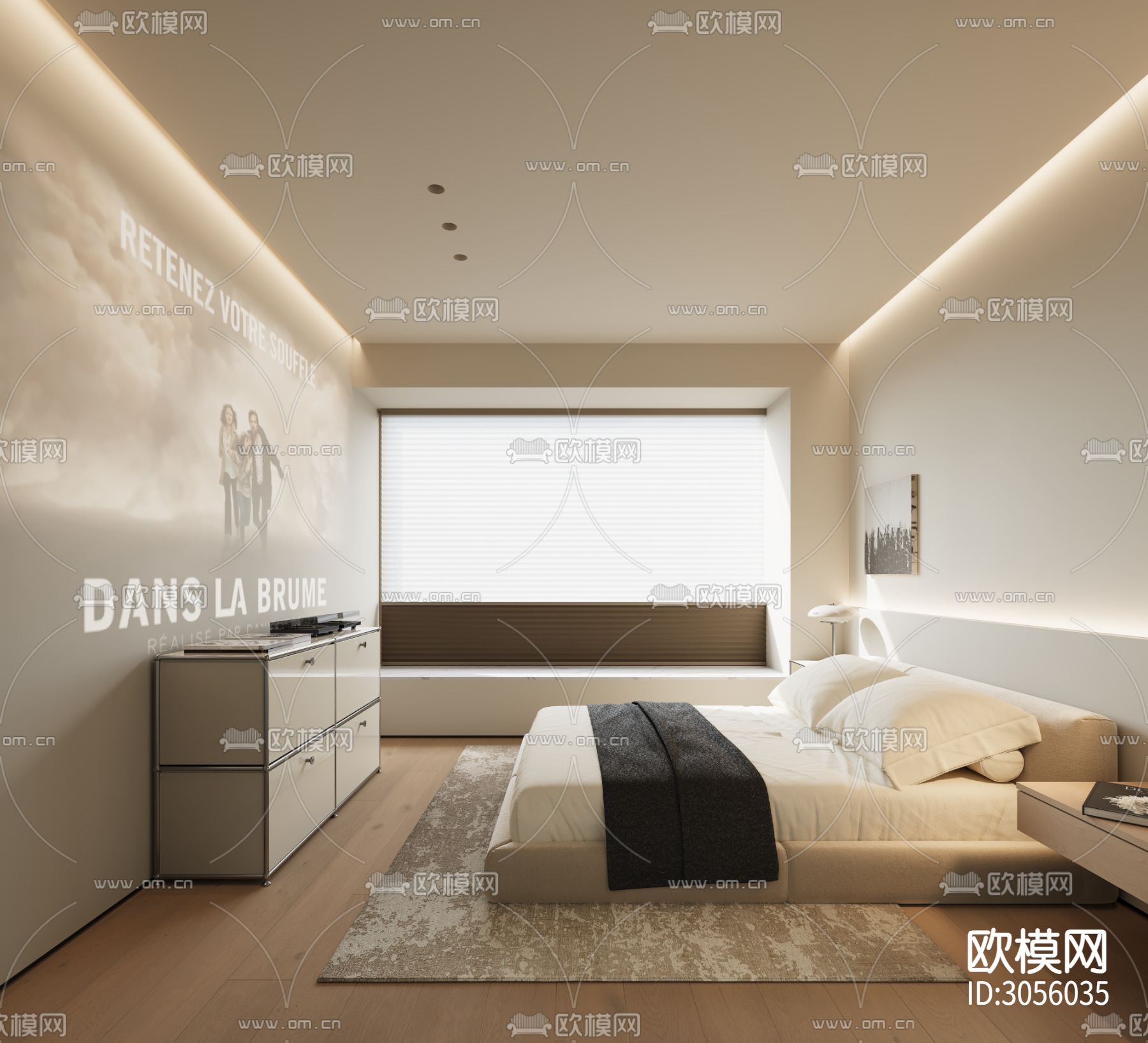 现代卧室 主卧 次卧效果图下载（渲染图5）