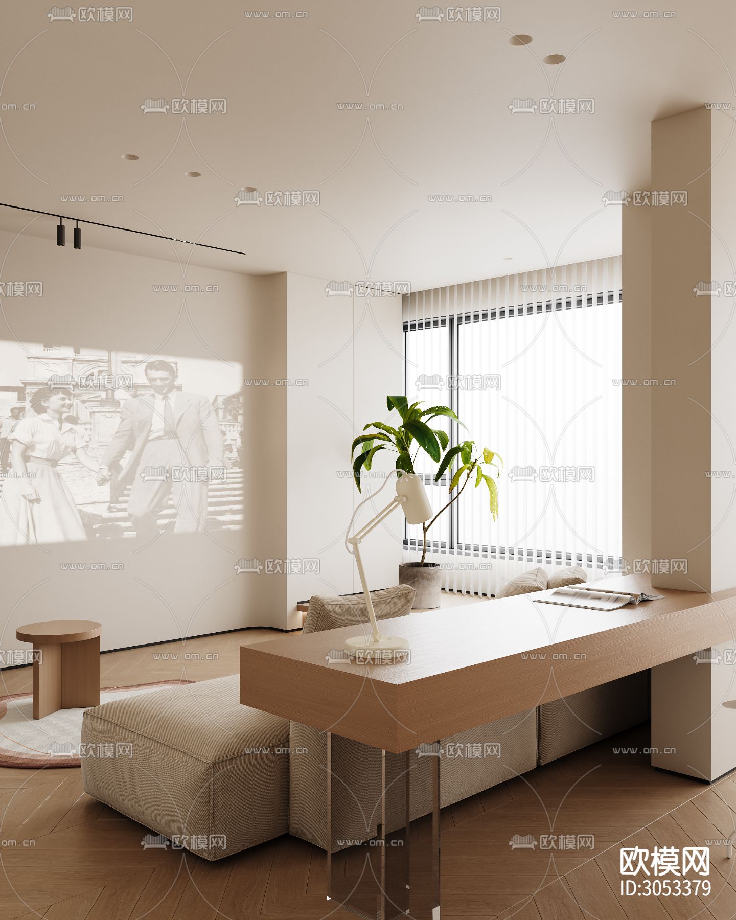 侘寂风客餐厅效果图下载（渲染图8）