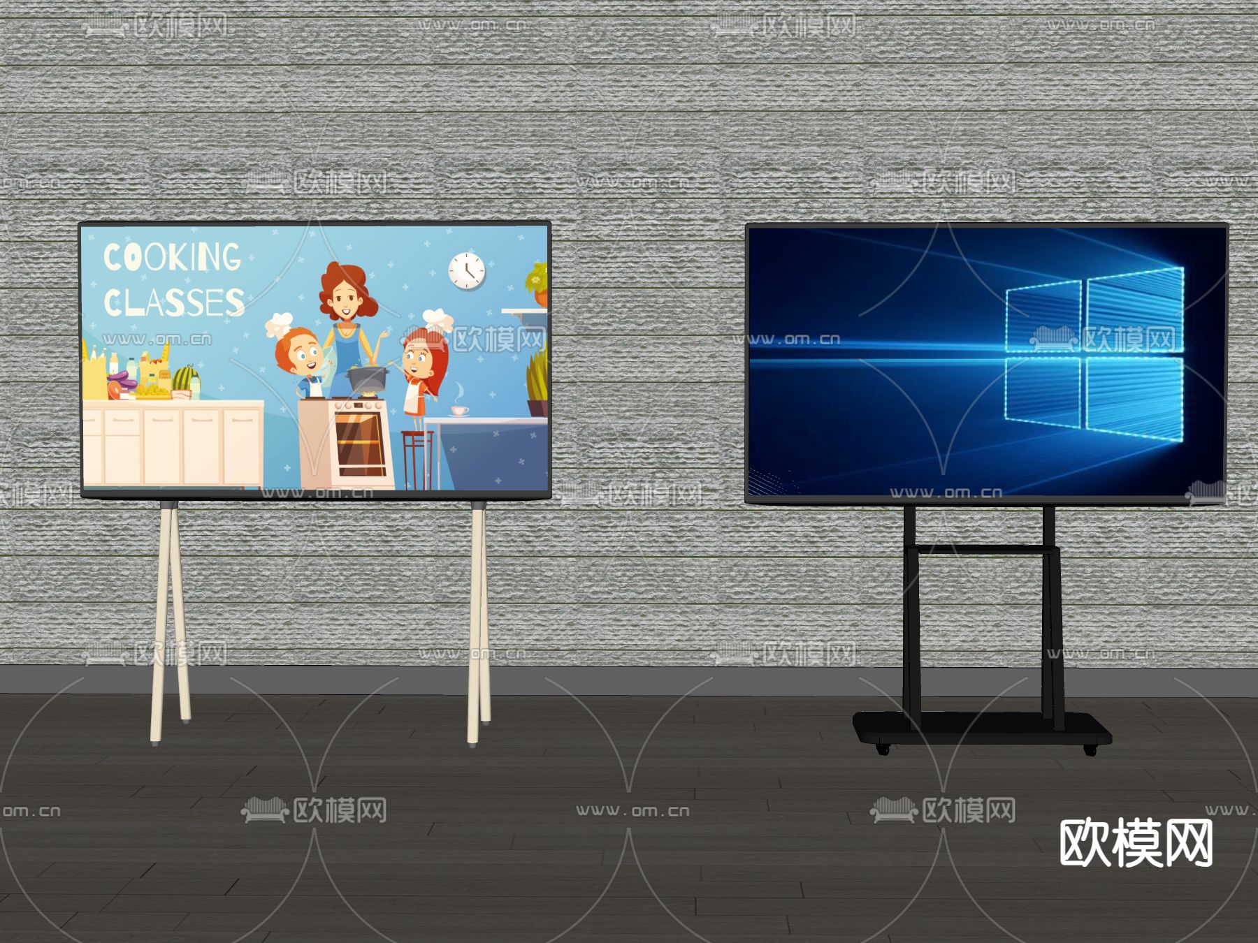 会议电视 会议显示屏su模型