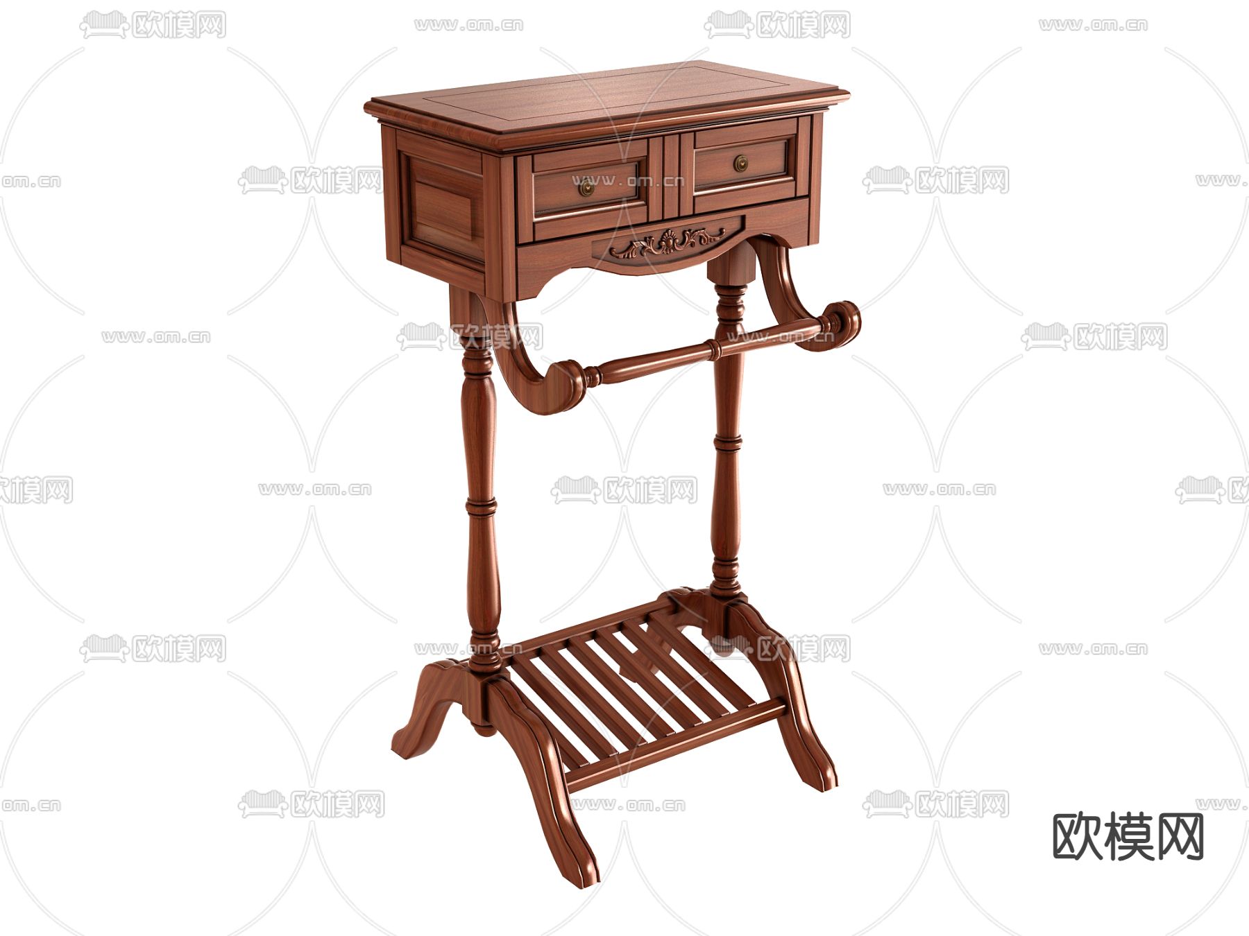 欧式衣帽架 挂衣架3d模型下载