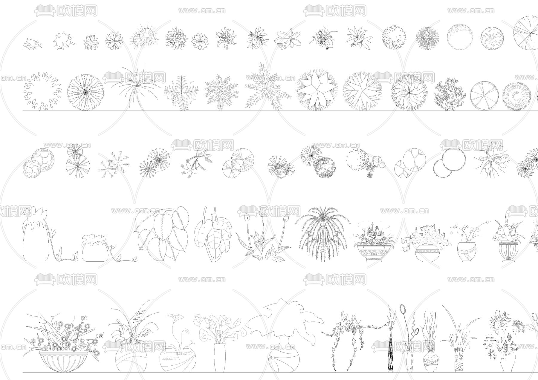 2024精品高端家具 灯具 植物等cad图库下载（渲染图3）
