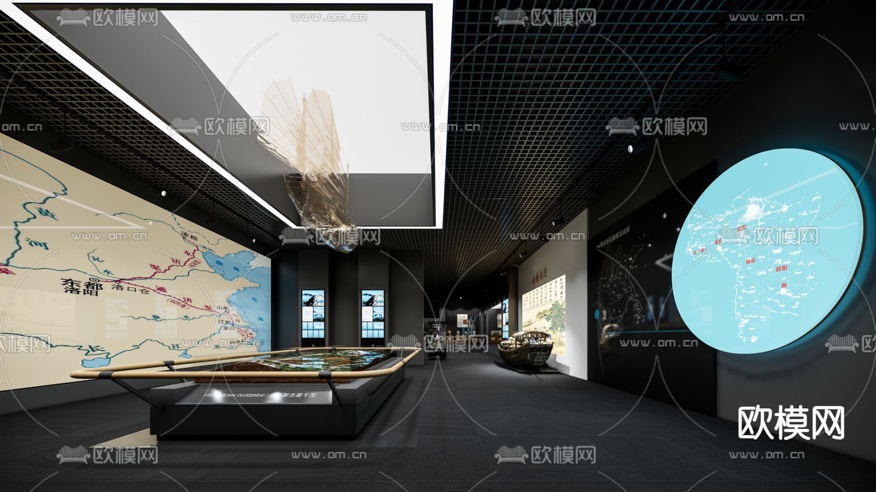 现代博物馆内部su模型下载（渲染图3）