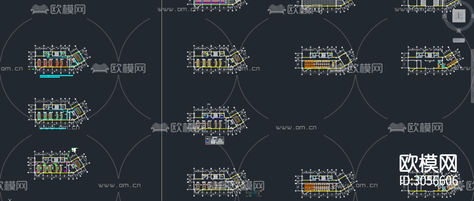 某融媒体室内装修cad平面图下载