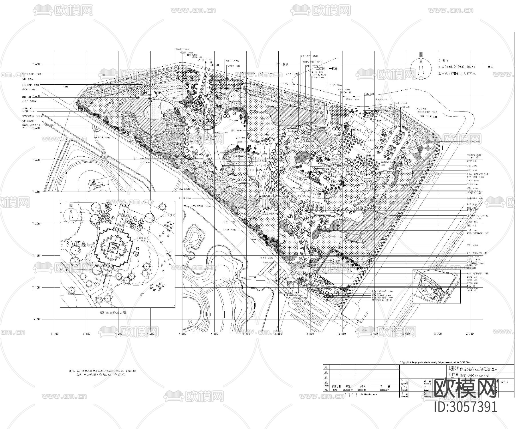 大型仿古建筑的建筑cad施工图下载（渲染图6）