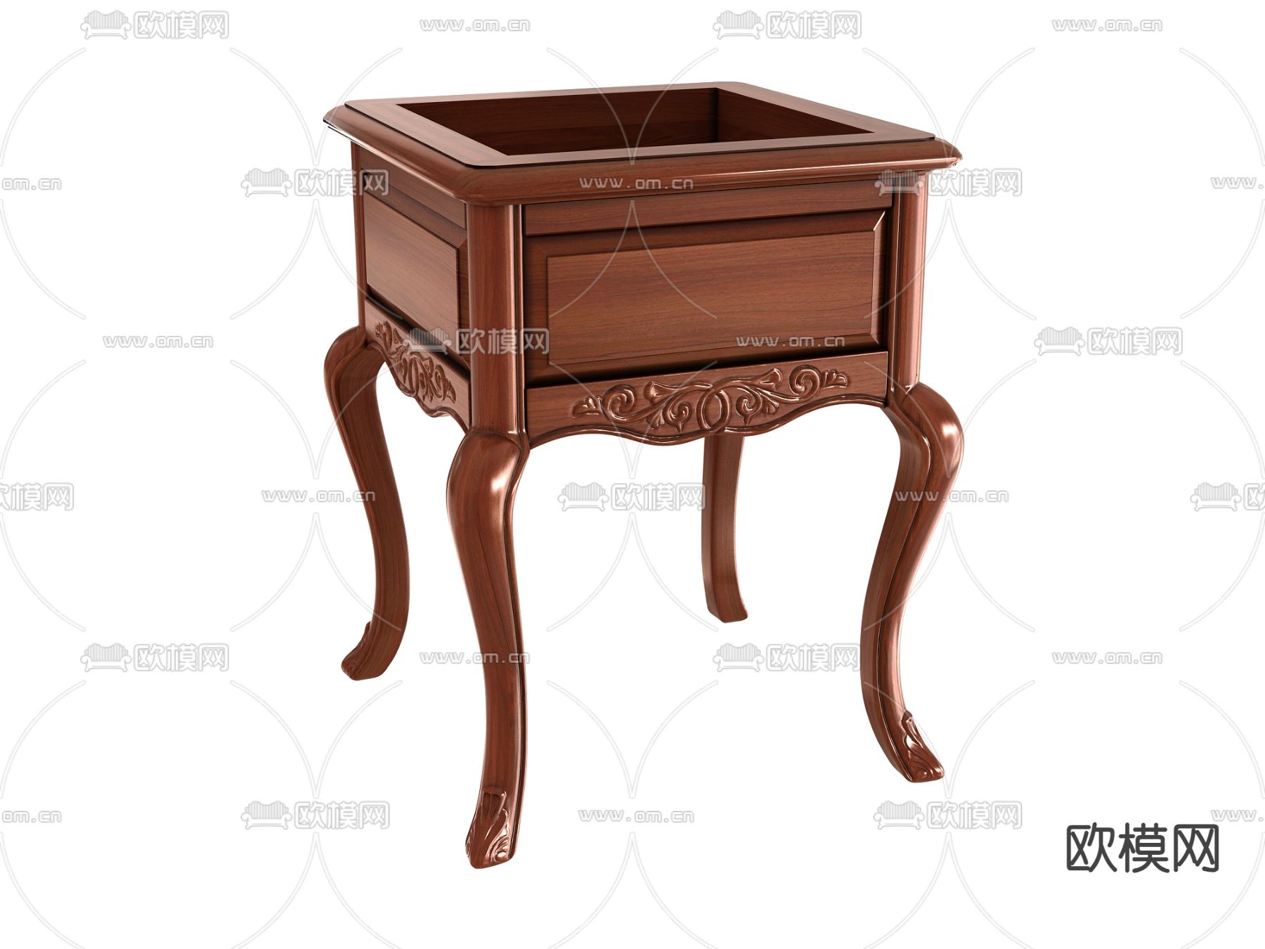 欧式床头柜3d模型下载