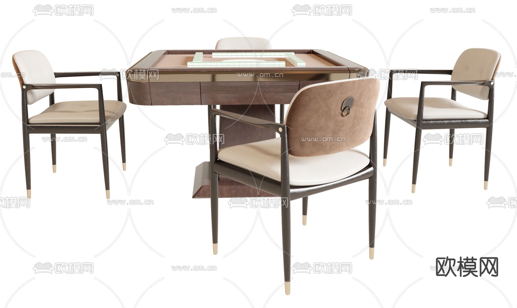 新中式麻将桌3d模型下载