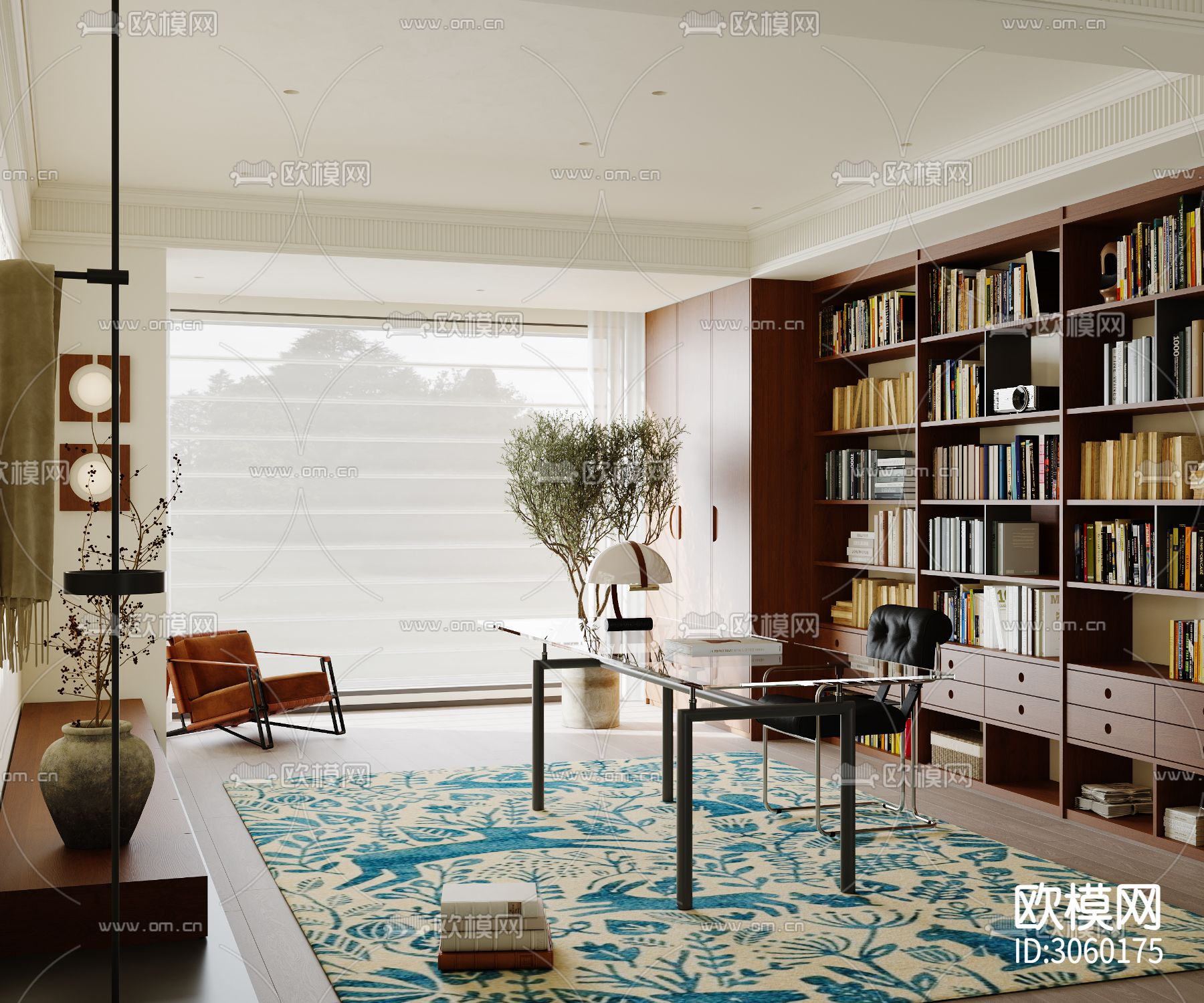 中古风客餐厅效果图下载（渲染图2）