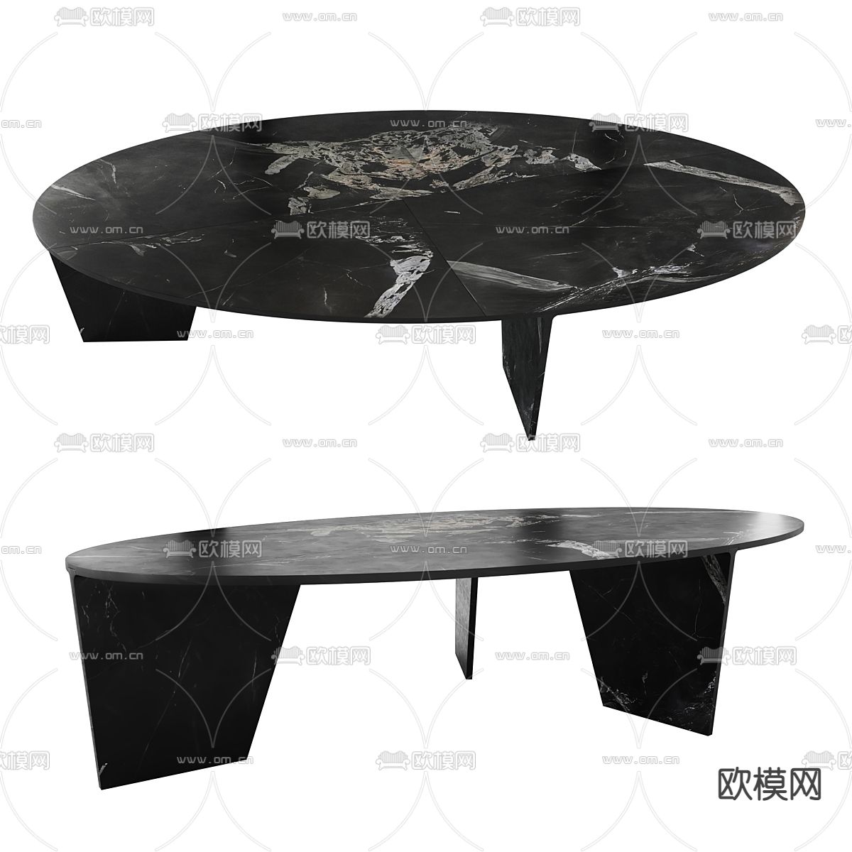 圆形茶几3d模型下载