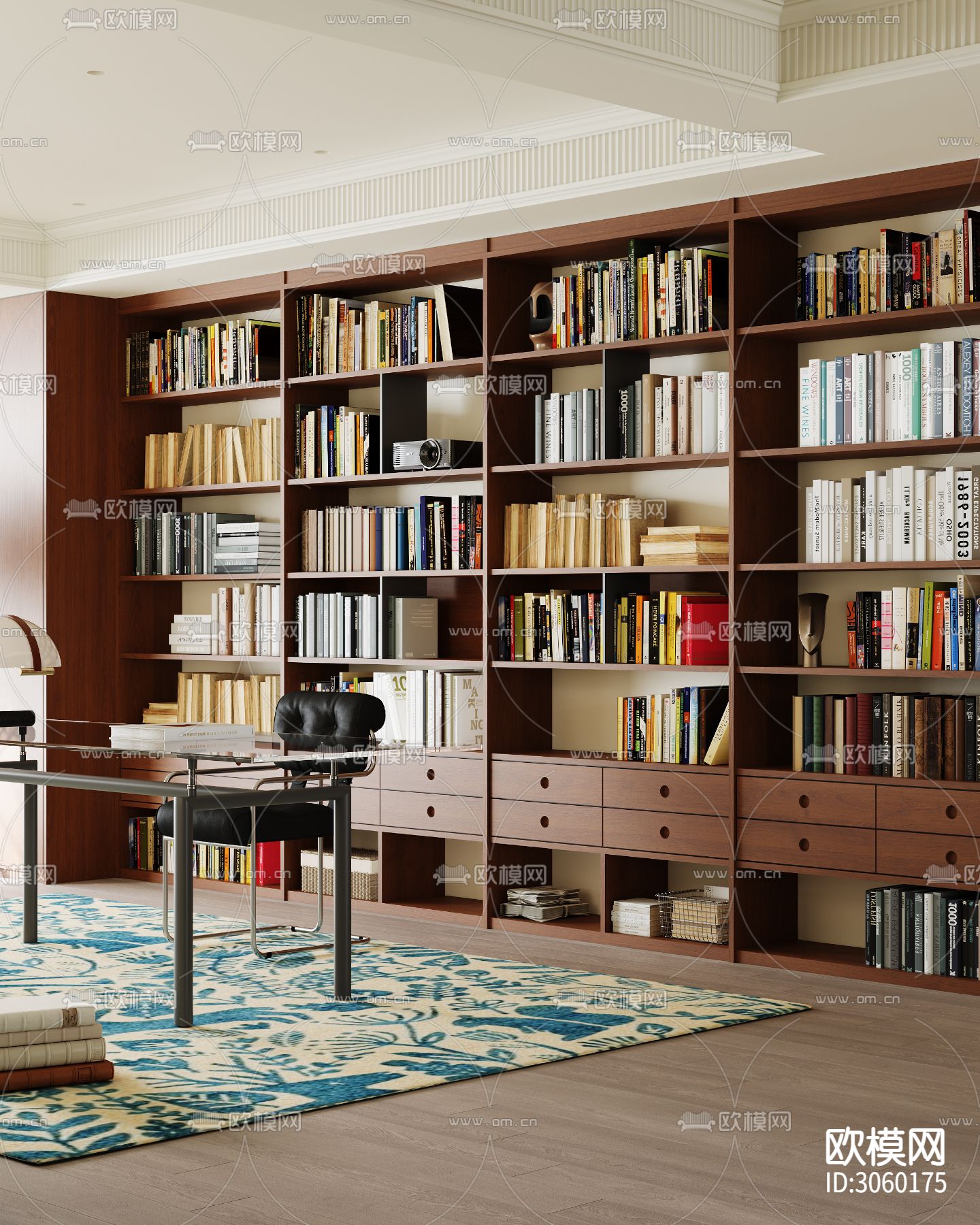 中古风客餐厅效果图下载（渲染图7）