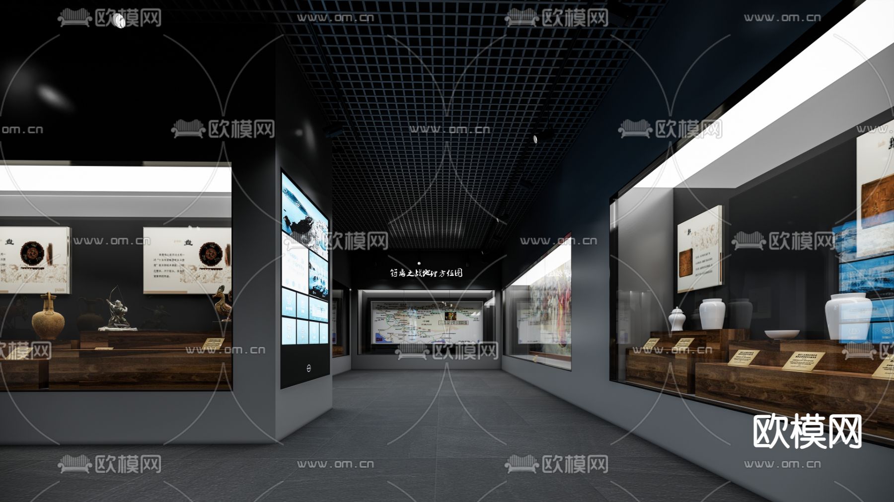 现代博物馆内部su模型下载（渲染图2）