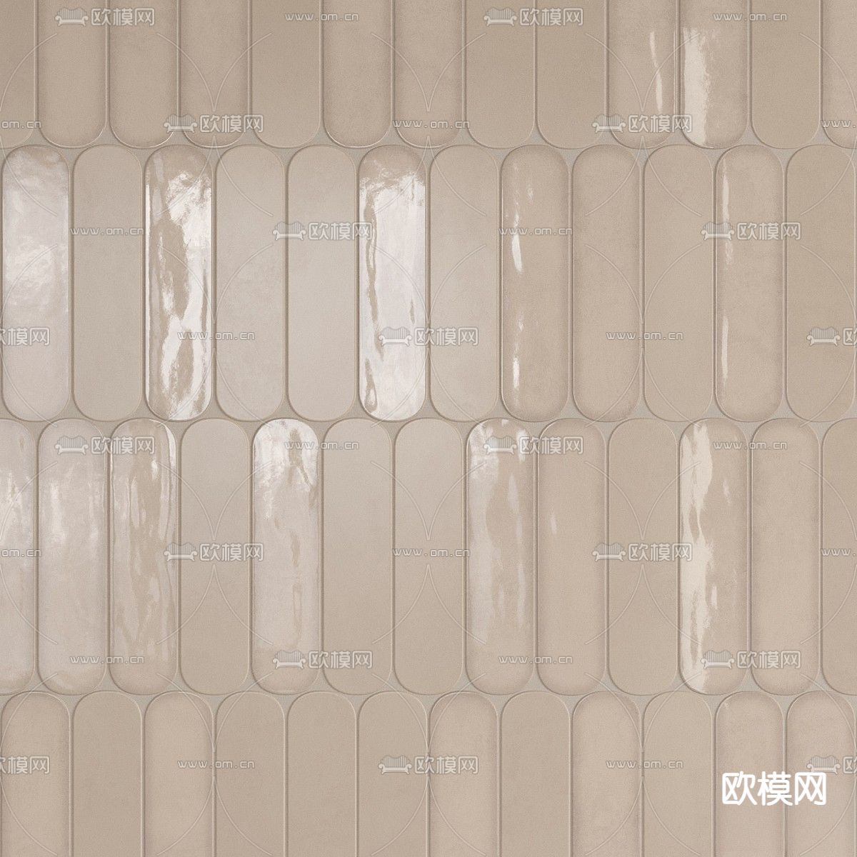 拼花瓷砖 墙砖 彩色墙面3d模型下载（渲染图2）