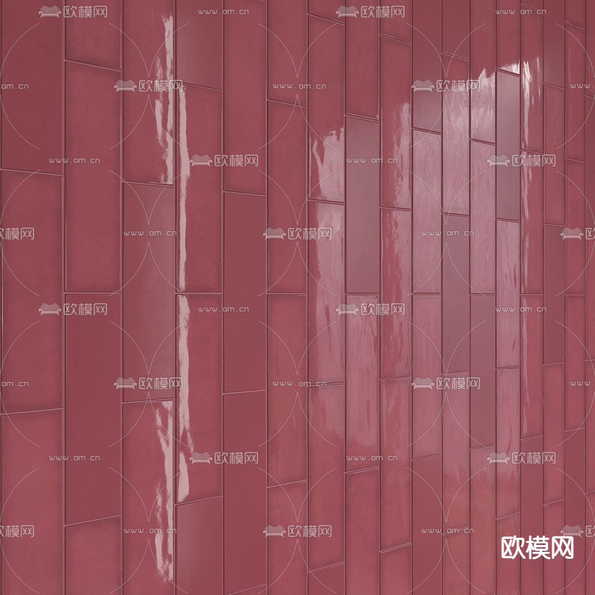 拼花瓷砖 墙砖 彩色墙面3d模型下载（渲染图3）