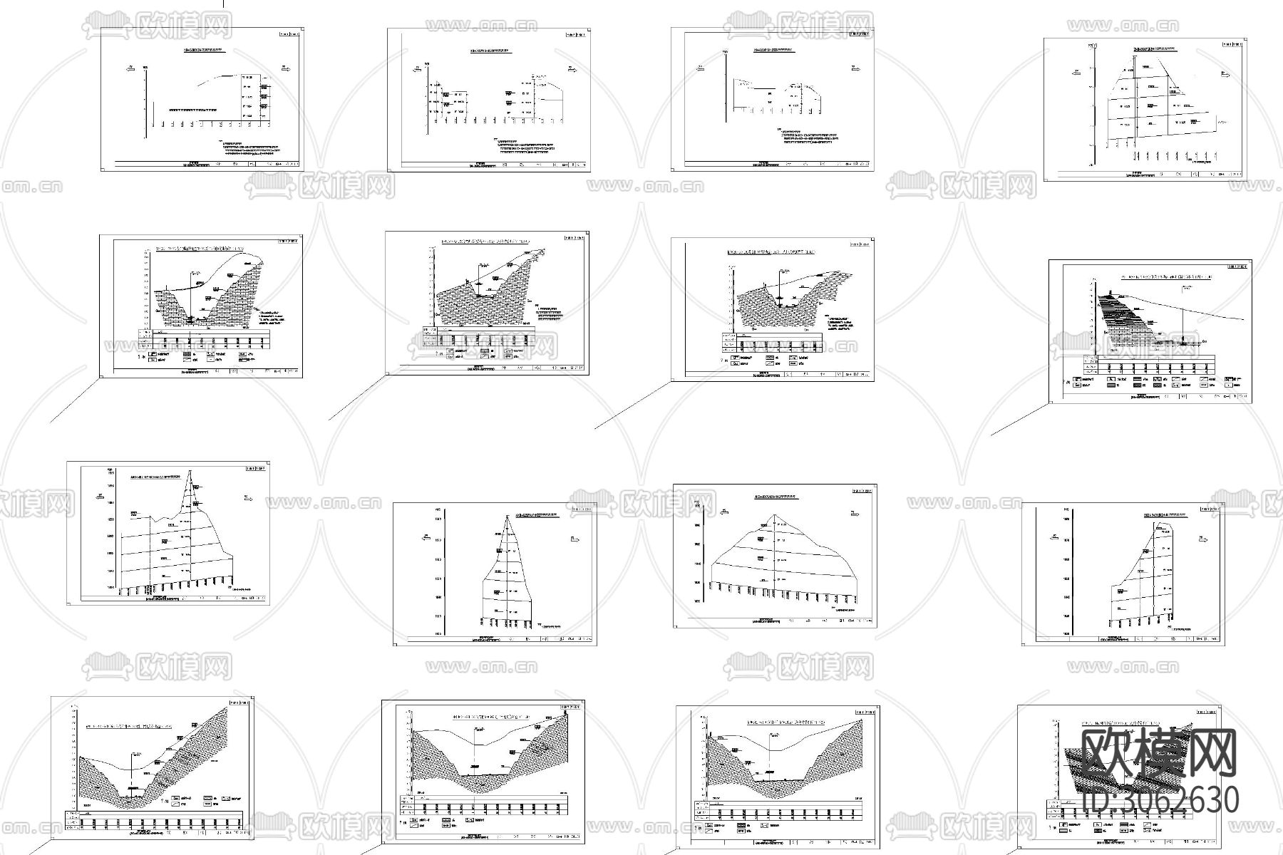 高速公路 路基路面cad施工图下载（渲染图9）