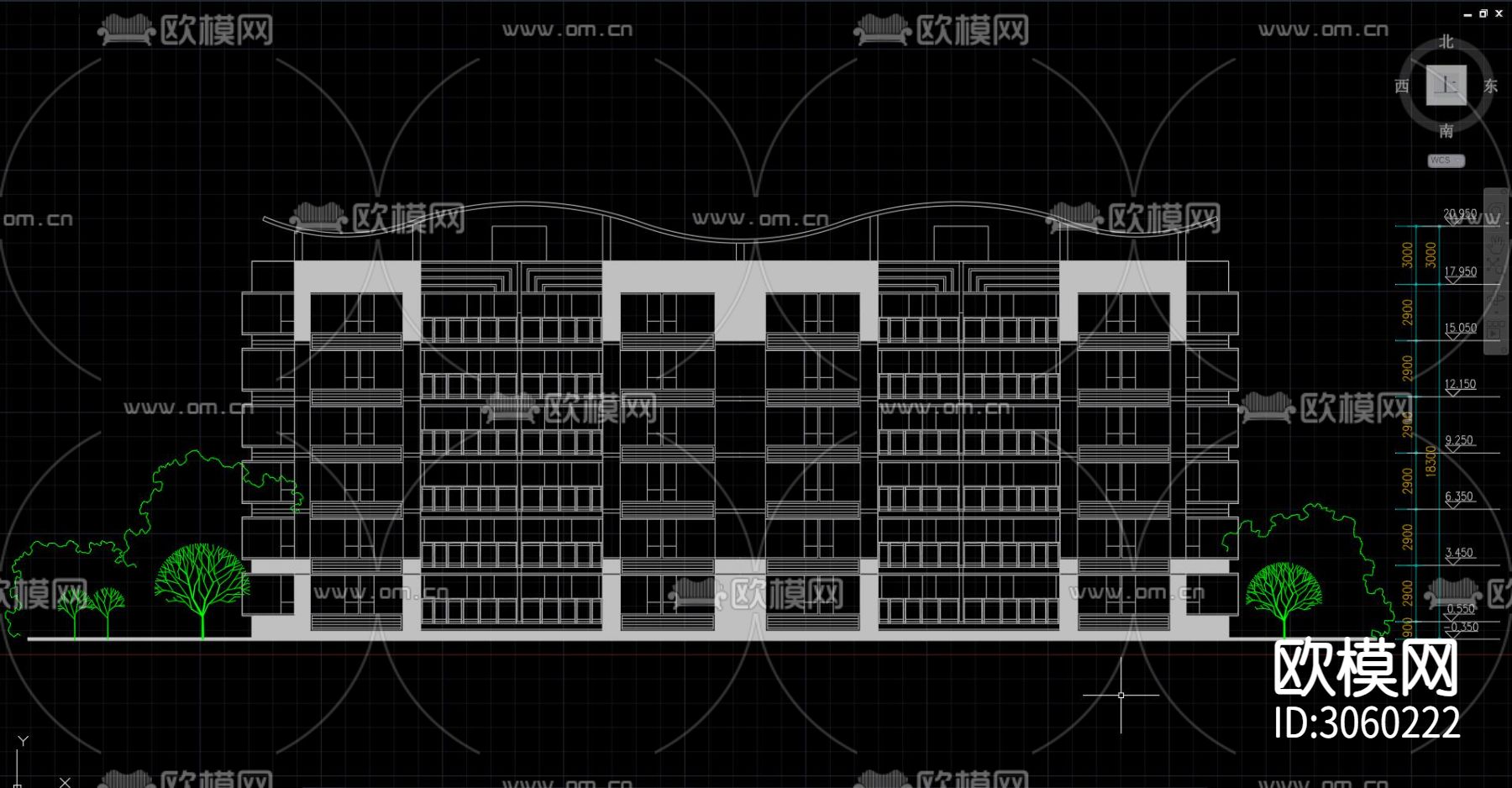 住宅区建筑 住宅楼 楼房 小区楼cad平面图下载