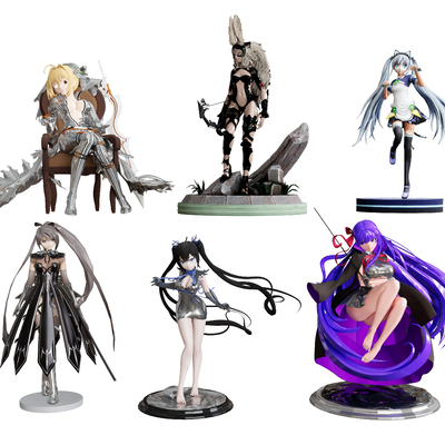  手办 玩具 二次元手办 美女手办su模型 