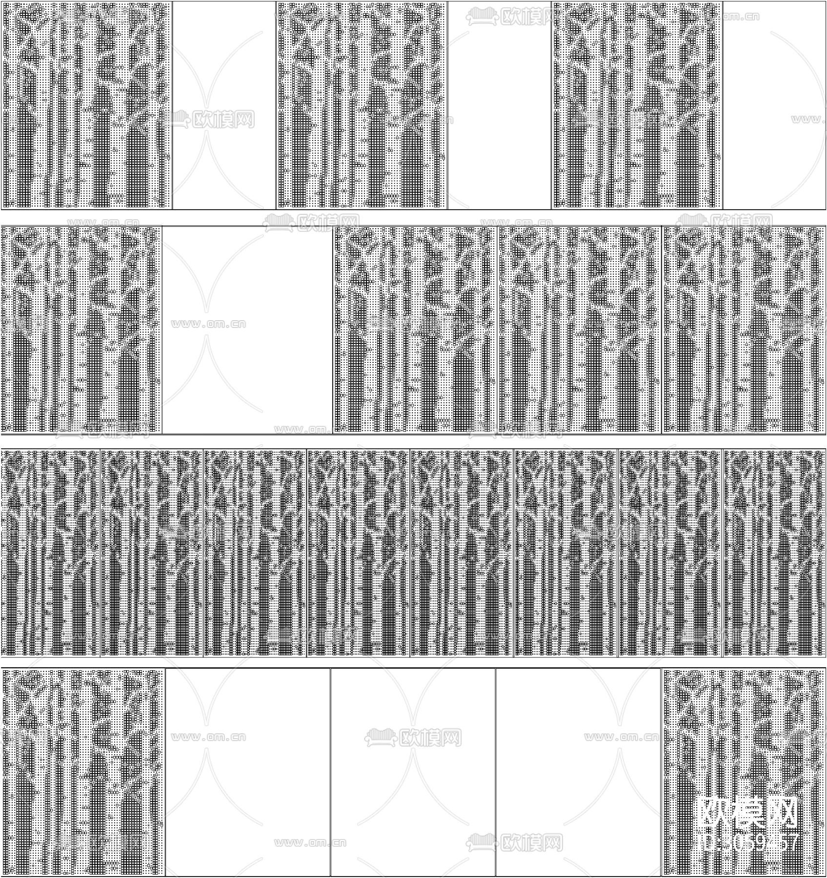 树状冲孔板cad图库下载