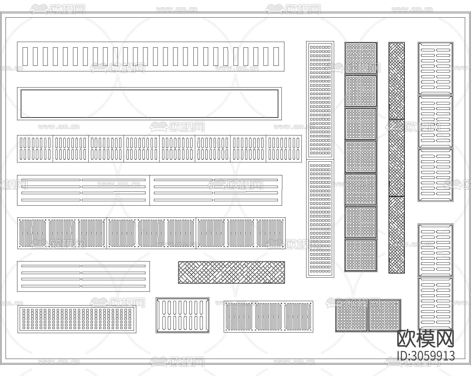 排水沟cad大样图下载（渲染图7）