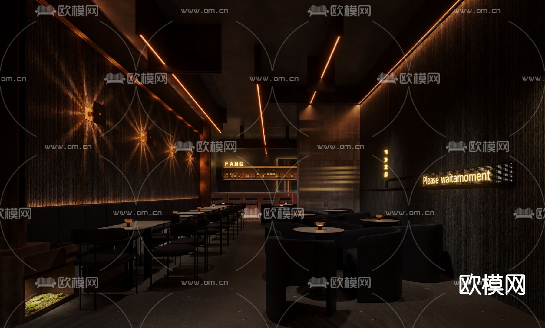 工业风酒吧 清吧3d模型下载