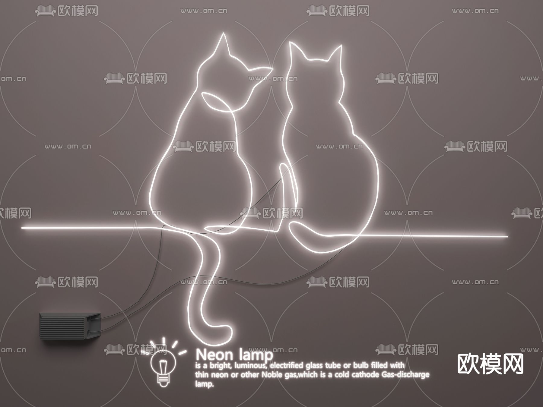 主题霓虹灯 装饰灯 网红灯3d模型下载