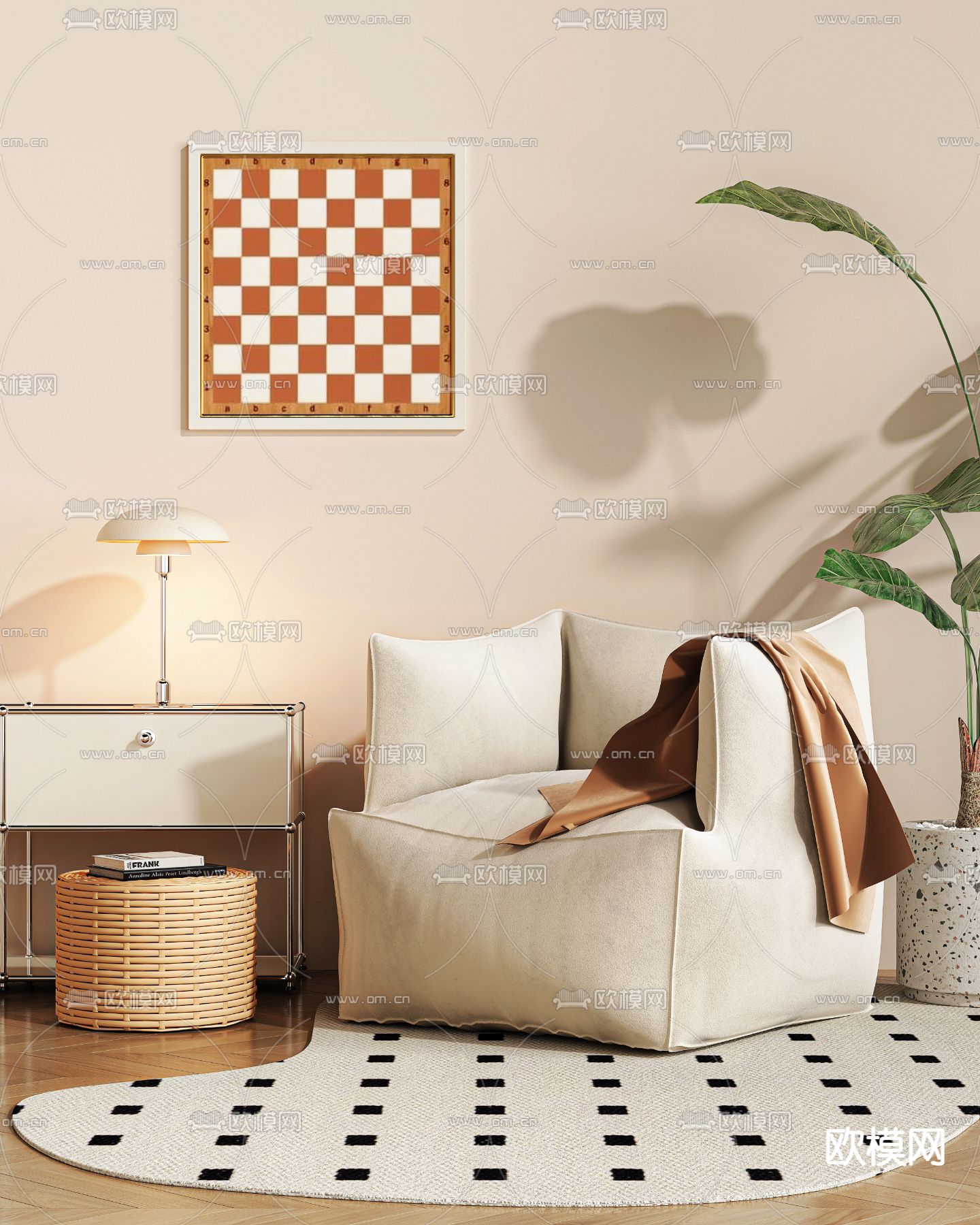 懒人沙发 软体沙发3d模型下载