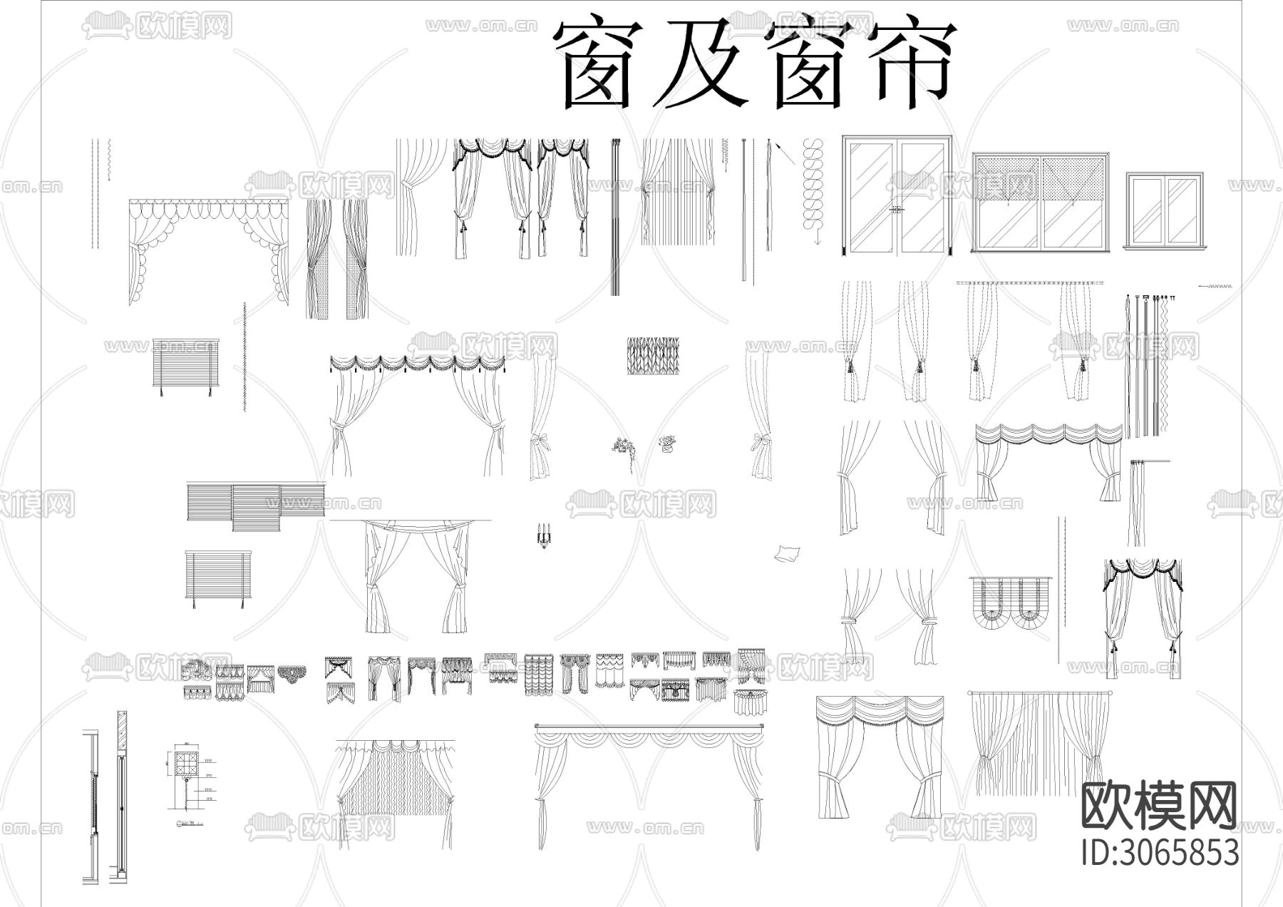 欧式家具cad图库下载（渲染图1）