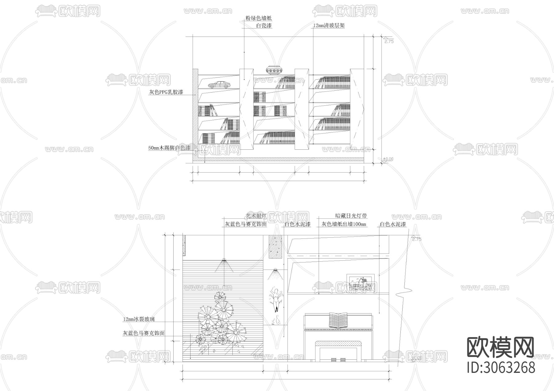 100套室内各类柜体cad图库下载（渲染图2）