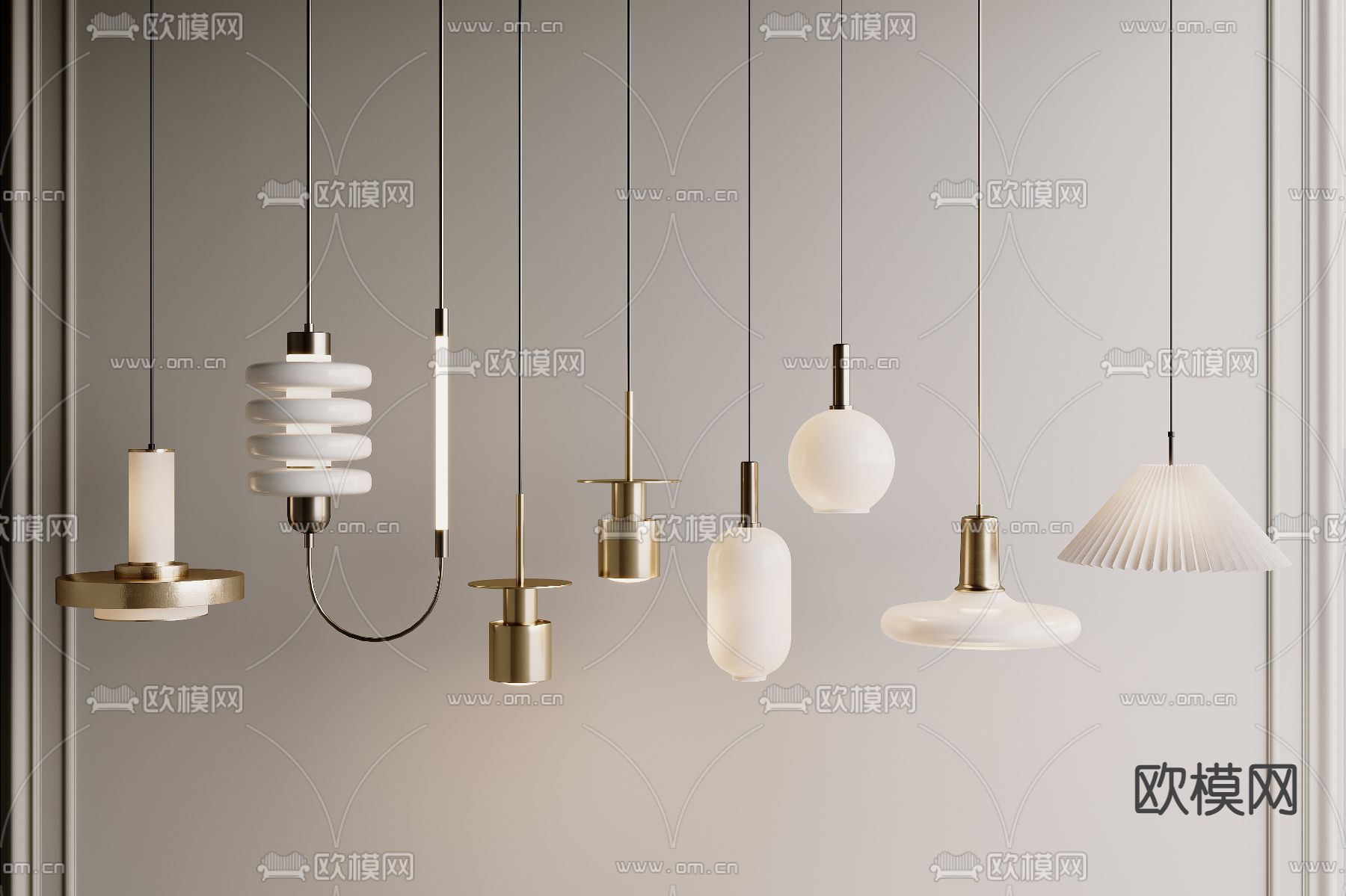 创意小吊灯3d模型下载