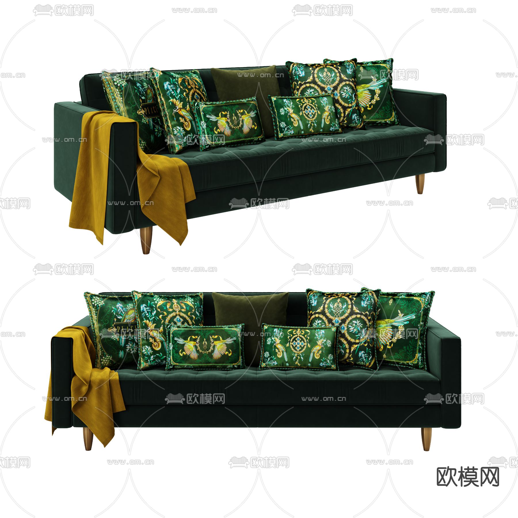 东南亚沙发 双人沙发3d模型下载