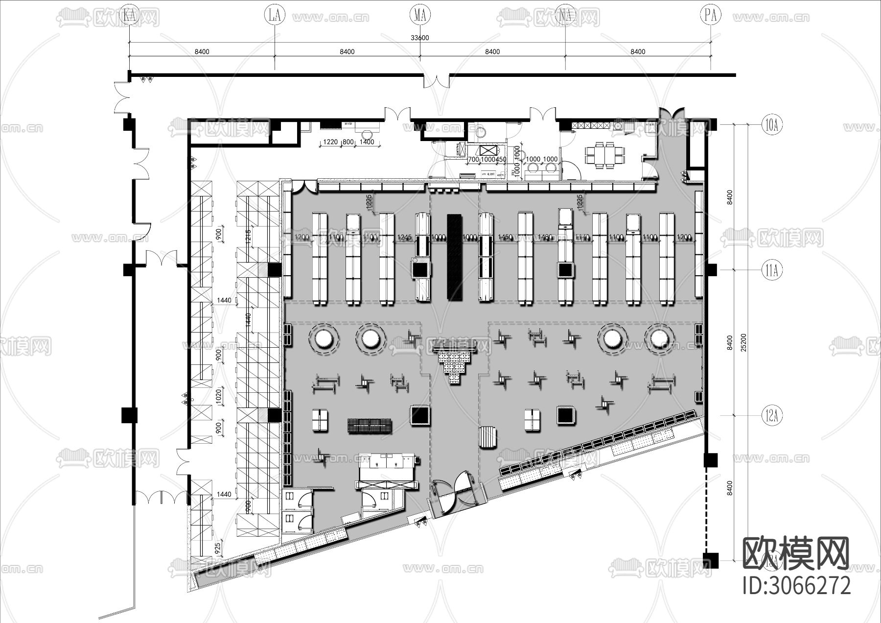 700㎡运动品牌专卖店cad平面图下载