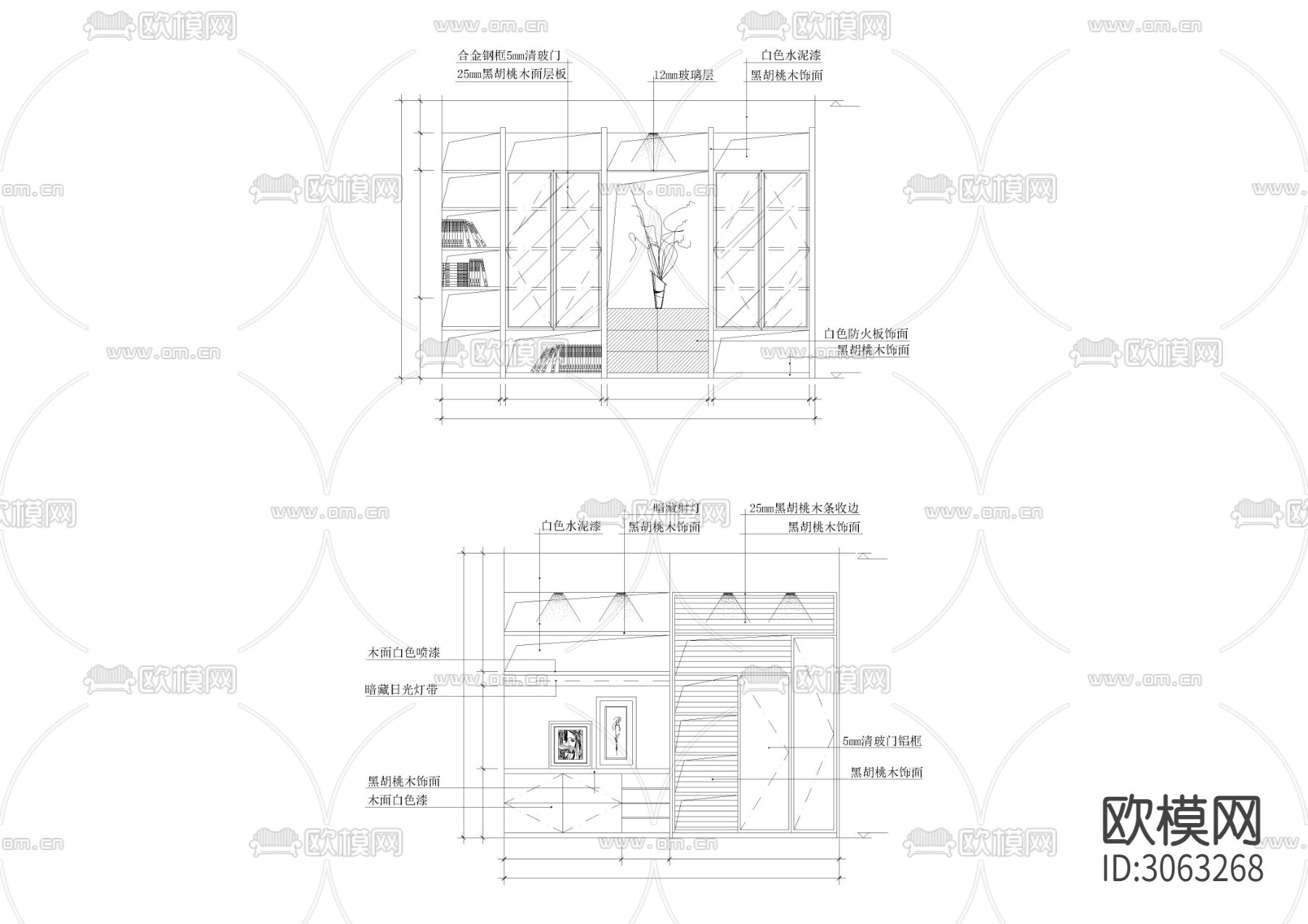 100套室内各类柜体cad图库下载（渲染图5）