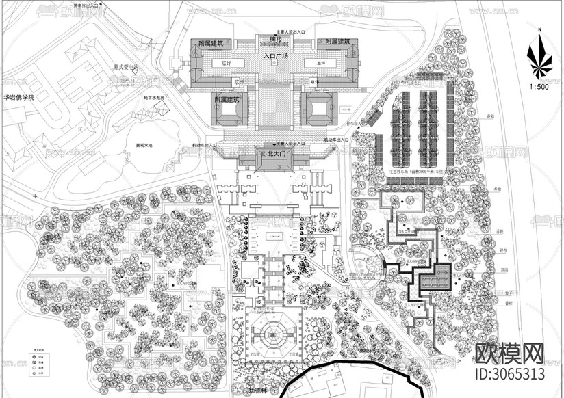 40套寺廟 寶殿 廟宇cad施工圖下載(渲染圖10)